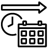 clock with calendar and forward arrow clock with calendar and forward arrow